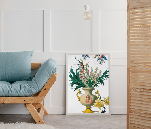 Décembre Houx et Narcisse Print