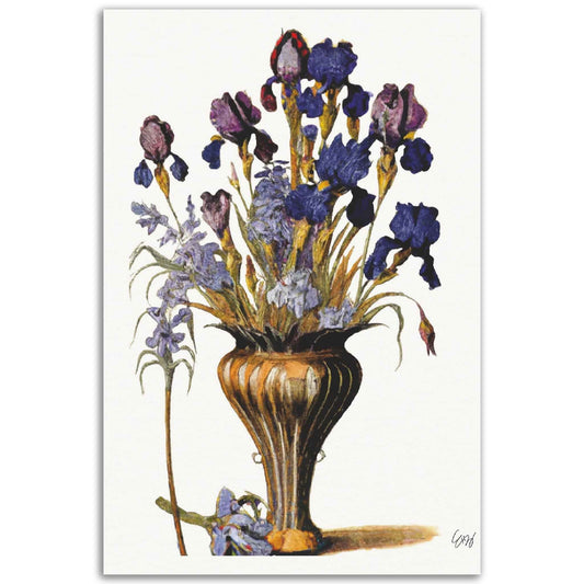 Février Iris et Violettes Print