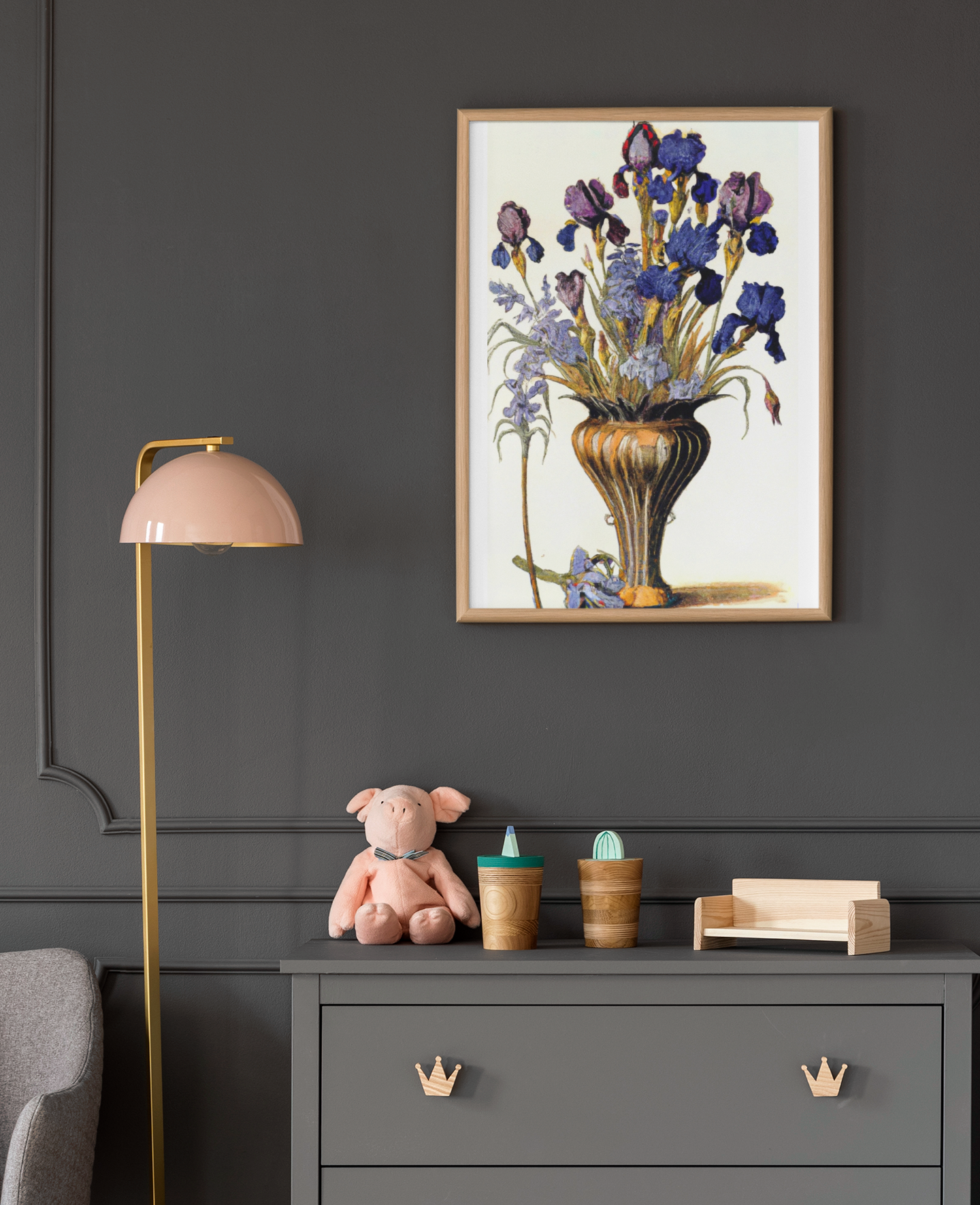 Février Iris et Violettes Print