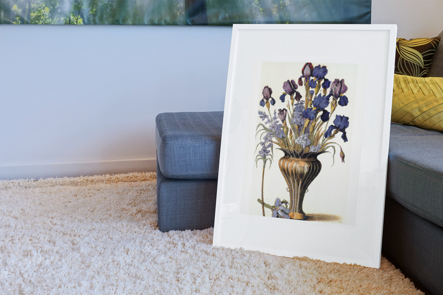 Février Iris et Violettes Print