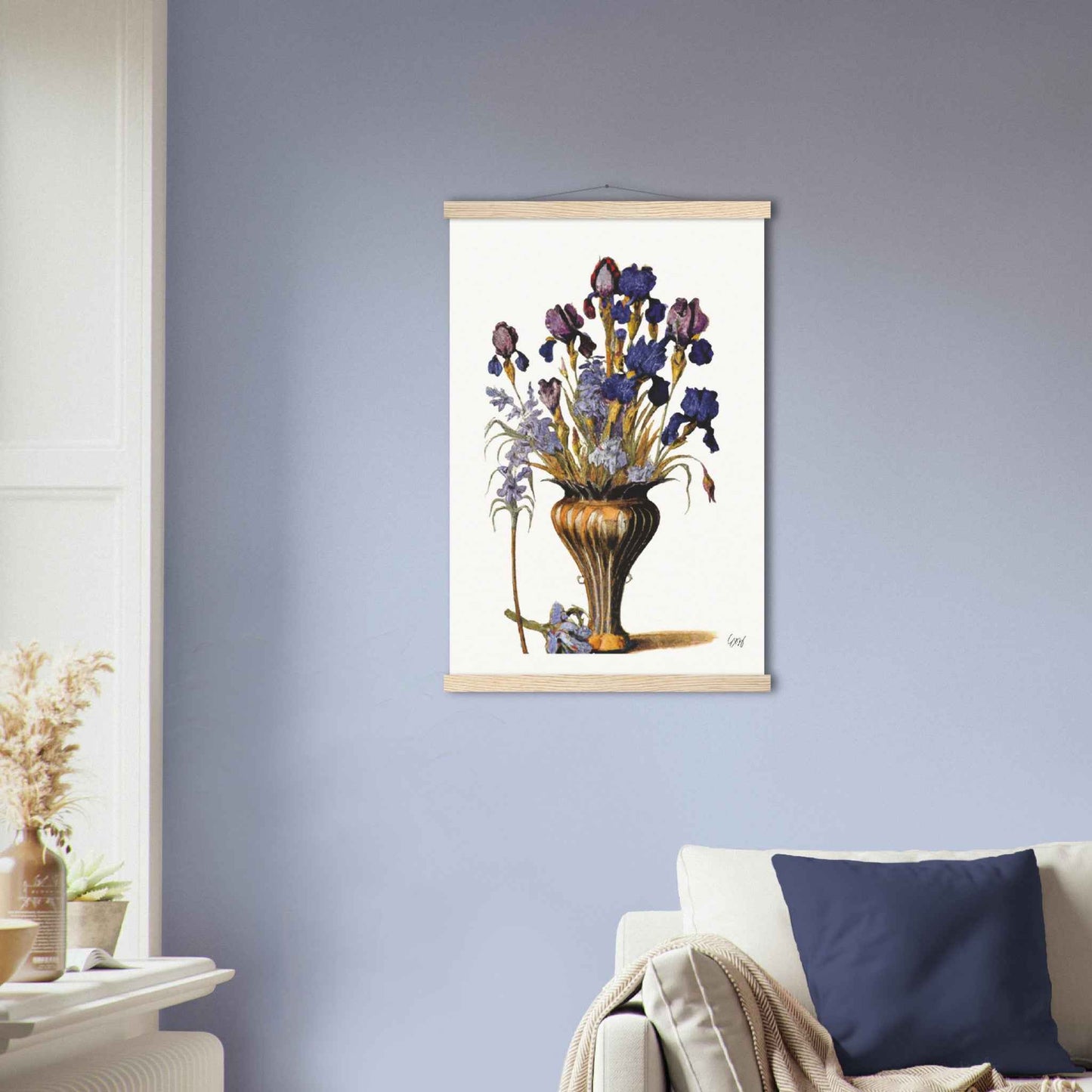 Février Iris et Violettes Print